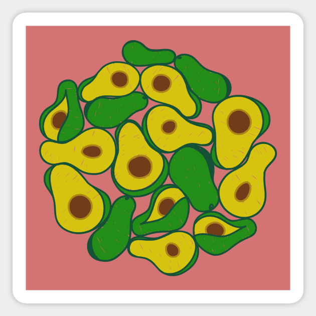 Avocado lover Sticker by Eduardo Tejedor